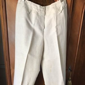 David N cropped linen pant